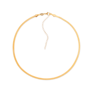 Colar Dourado Chocker de Fita